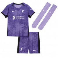 Camiseta Liverpool Virgil van Dijk #4 Tercera Equipación Replica 2023-24 para niños mangas cortas (+ Pantalones cortos)